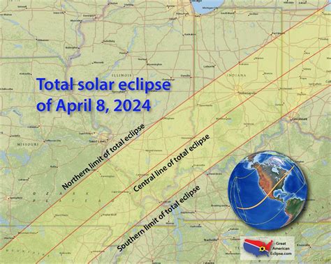 2024 solar eclipse path of totality map